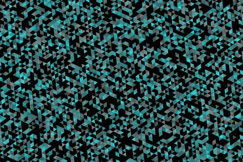 Abstract pattern of green and black geometric shapes 库存插图