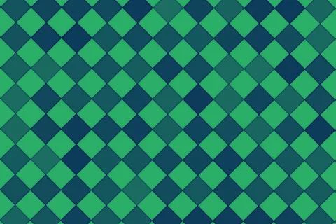 Abstract pattern of green and blue squares in mosaic style 스톡 일러스트