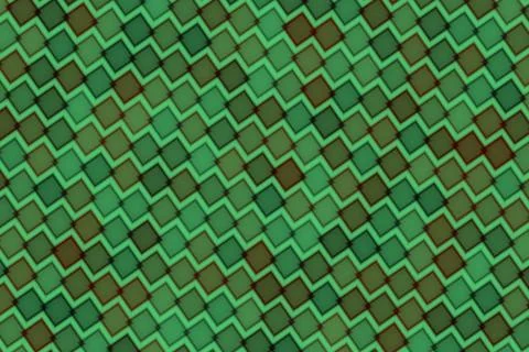 Abstract pattern of green and brown hexagons with lines Illustrazione stock