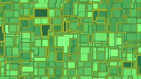 Abstract pattern of green and yellow squares. Stock Footage 303748039