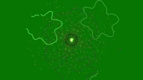 Abstract pattern a green background video featuring a central glowing core with Vidéo 330529782