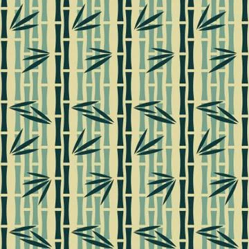 Abstract pattern of green bamboo stalks Stock Illustration