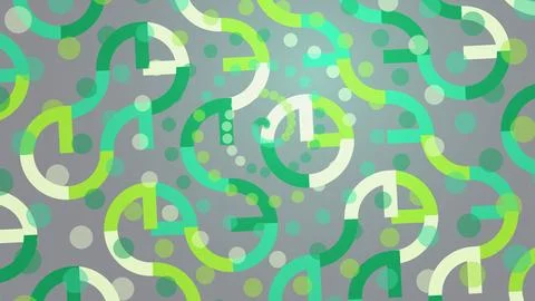 Abstract pattern with green, gray, and white shapes Stock Illustration