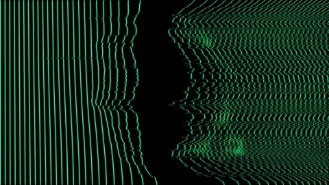 An Abstract Pattern of Green Lines Depicting Data Modulation Stock Footage 284806436