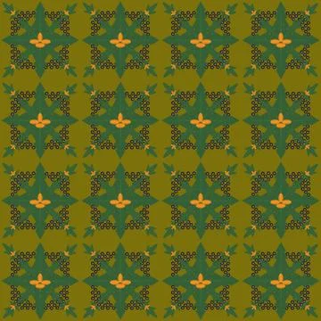 Abstract Pattern Green Papaya Series 6 Stock Illustration
