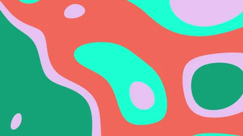 Abstract pattern with green, pink, and coral colors. Suitable for backgrounds, w Stock Footage 324529406
