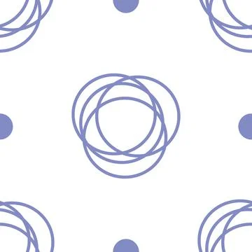 Abstract pattern of green rings and circles. Illustration. Seamless fabric Stock Illustration