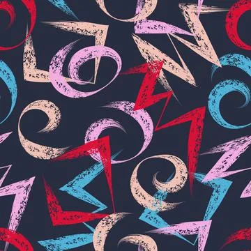 Abstract pattern with grunge paint brush stroke. For sportswear, sporting goo Stock Illustration