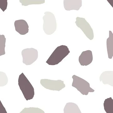 Abstract pattern with hand drawn purple shapes Stock Illustration