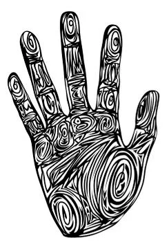 Abstract pattern hand print Stock Illustration