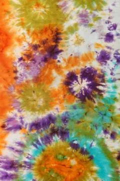 Abstract pattern on handmade silk batik abstract stained pattern of painte... Foto stock