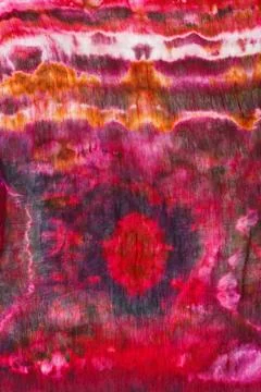 Abstract pattern on handmade silk batik abstract pink pattern of painted s... Stock Photos