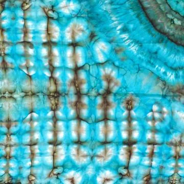 Abstract pattern on handmade silk batik abstract blue cellular pattern of ... Stock Photos