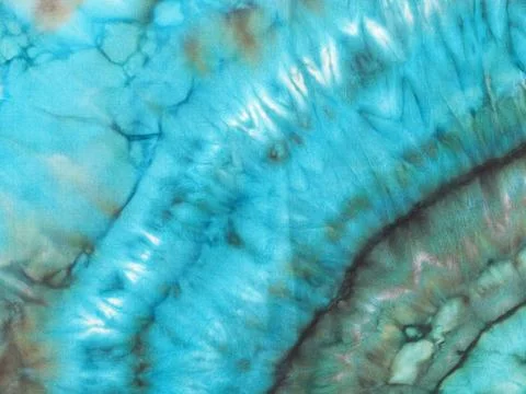 Abstract pattern on handmade silk batik abstract blue wave pattern of pain... 스톡 사진