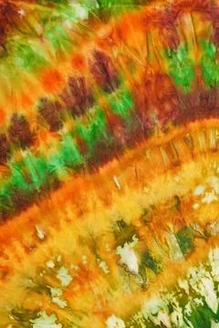 Abstract pattern on handmade silk batik abstract bright wave pattern of pa... Stock Photos
