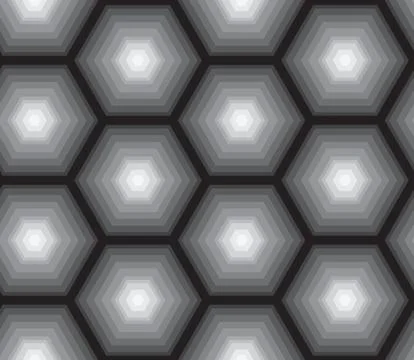 Abstract pattern honeycomb shades of gray Stock Illustration