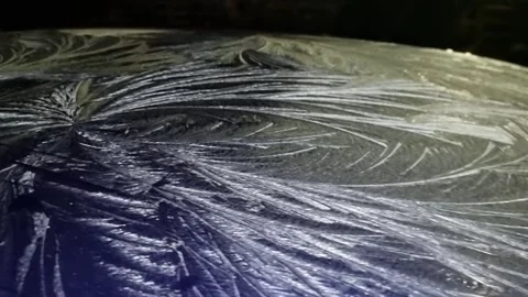 Abstract Pattern Ice on Blue Car Roof Hoar Frost 動画素材 167926290