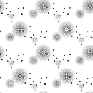 Abstract pattern of intersecting and overlapping circles seamless. Contempo.. Stock Illustration