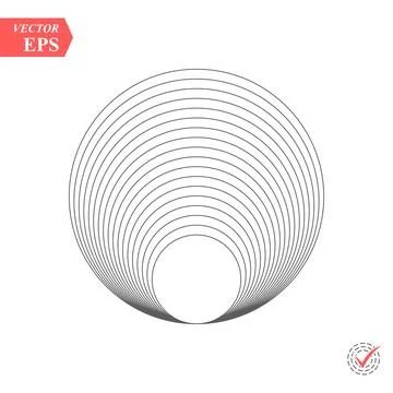 Abstract pattern of intersecting and overlapping circles. Illustrazione stock