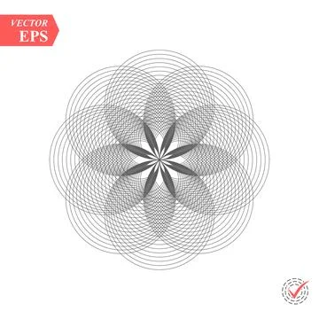 Abstract pattern of intersecting and overlapping circles. Contemporary doil.. Illustrazione stock