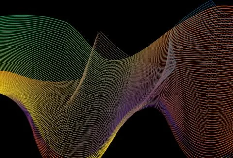 Abstract pattern of intersecting colored lines for background and scenery. Stock Illustration