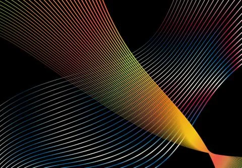 Abstract pattern of intersecting colored lines for background and scenery.. Stock Illustration