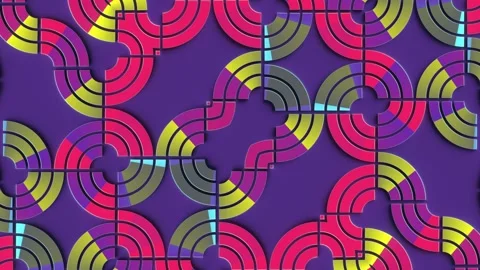 Abstract pattern of intertwining geometric shapes 3d rendering loop animation 4K Stock Footage 278379945