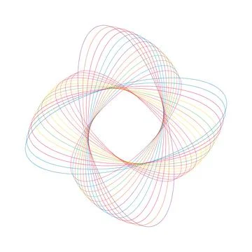 Abstract pattern of intricately intertwined multicolored lines Stock Illustration