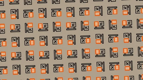 Abstract Pattern with Laptop Icons - Seamless Tech Background. Stock Footage 325401789