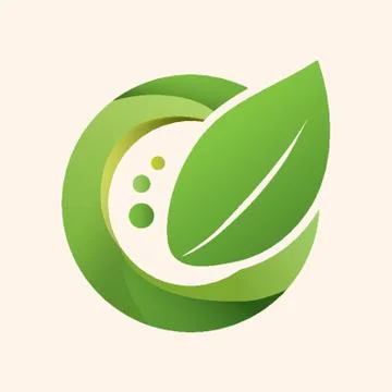 Abstract Pattern With Leaf Icon Stock Illustration