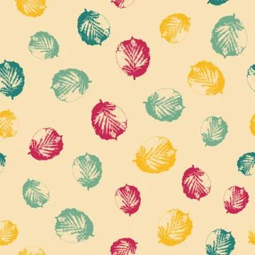 Abstract pattern with leaves on bright background Stock-Illustration