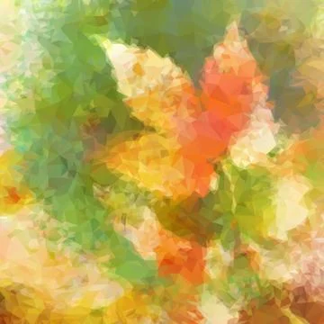 Abstract Pattern with Leaves Stock Illustration