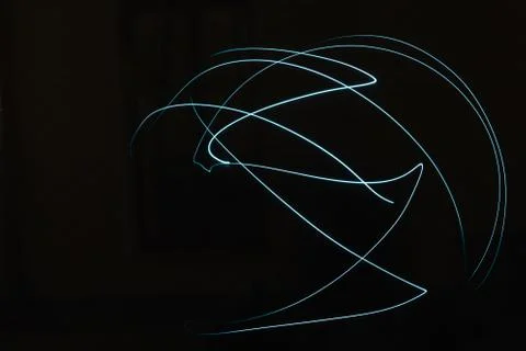 Abstract pattern of light on a black background. Foto stock