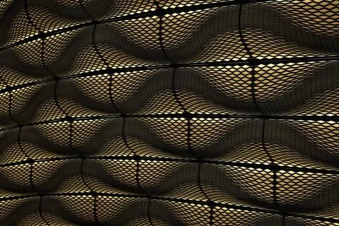 Abstract pattern of lights outside office building Stock Photos