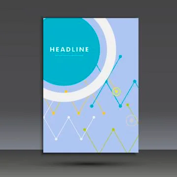 Abstract pattern of lines and circles. Title page A4. Vector illustration Stock Illustration