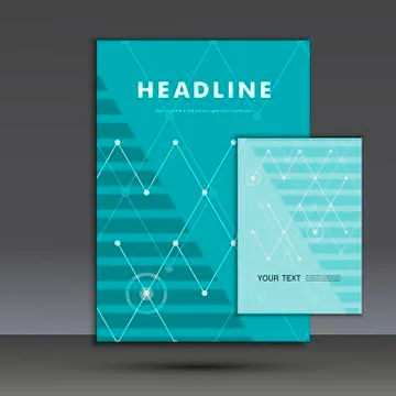 Abstract pattern of lines and circles. Title page A4. Vector illustration 스톡 일러스트