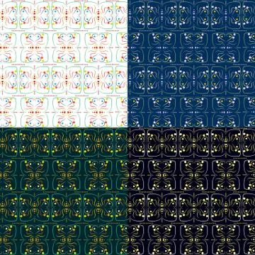 Abstract pattern of lines with various colors. Stock Illustration