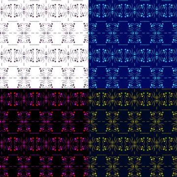 Abstract pattern of lines with various colors. Stock Illustration