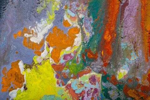 Abstract pattern of liquid mixed oil paints. Illustrazione stock