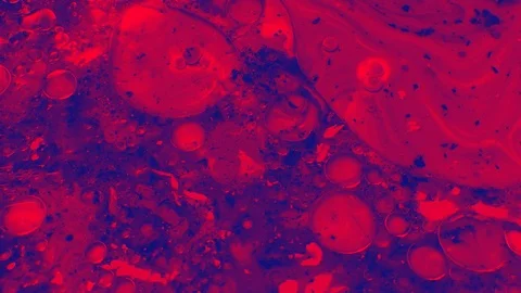 Abstract Pattern Liquid Texture  Paint Slow Motion Bubble Bursting Dissolving  Stock Footage 111533426