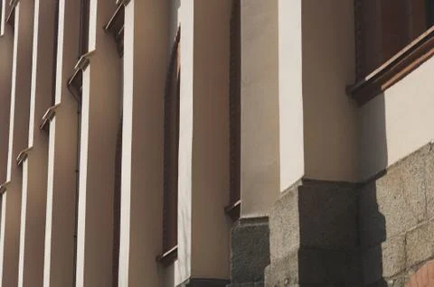 Abstract pattern made of building columns Stock Photos