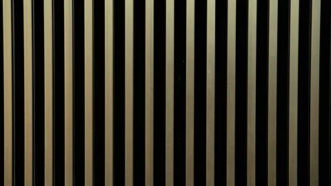 Abstract Pattern Made With Gold Metal Wall Decorative Lamellas Interior Design Stock Footage 169915700