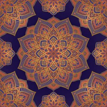 Abstract pattern of mandalas. Stock Illustration