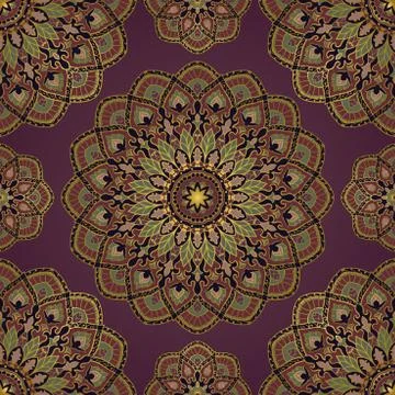 Abstract pattern of mandalas. Stock Illustration