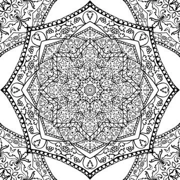 Abstract pattern of mandalas. Stock Illustration