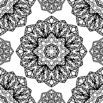 Abstract pattern of mandalas. Stock Illustration