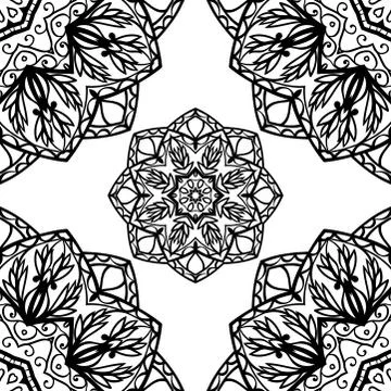 Abstract pattern of mandalas. Stock Illustration