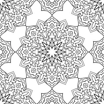 Abstract pattern of mandalas. Stock Illustration