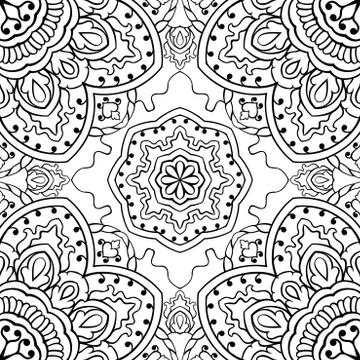 Abstract pattern of mandalas. Stock Illustration
