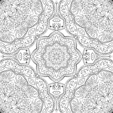 Abstract pattern of mandalas. Stock Illustration